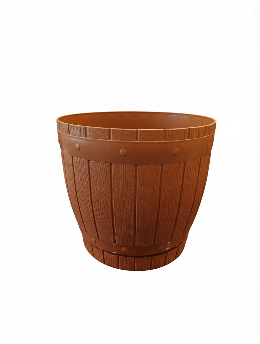 Desenli Plastik Saksı 1 Numara